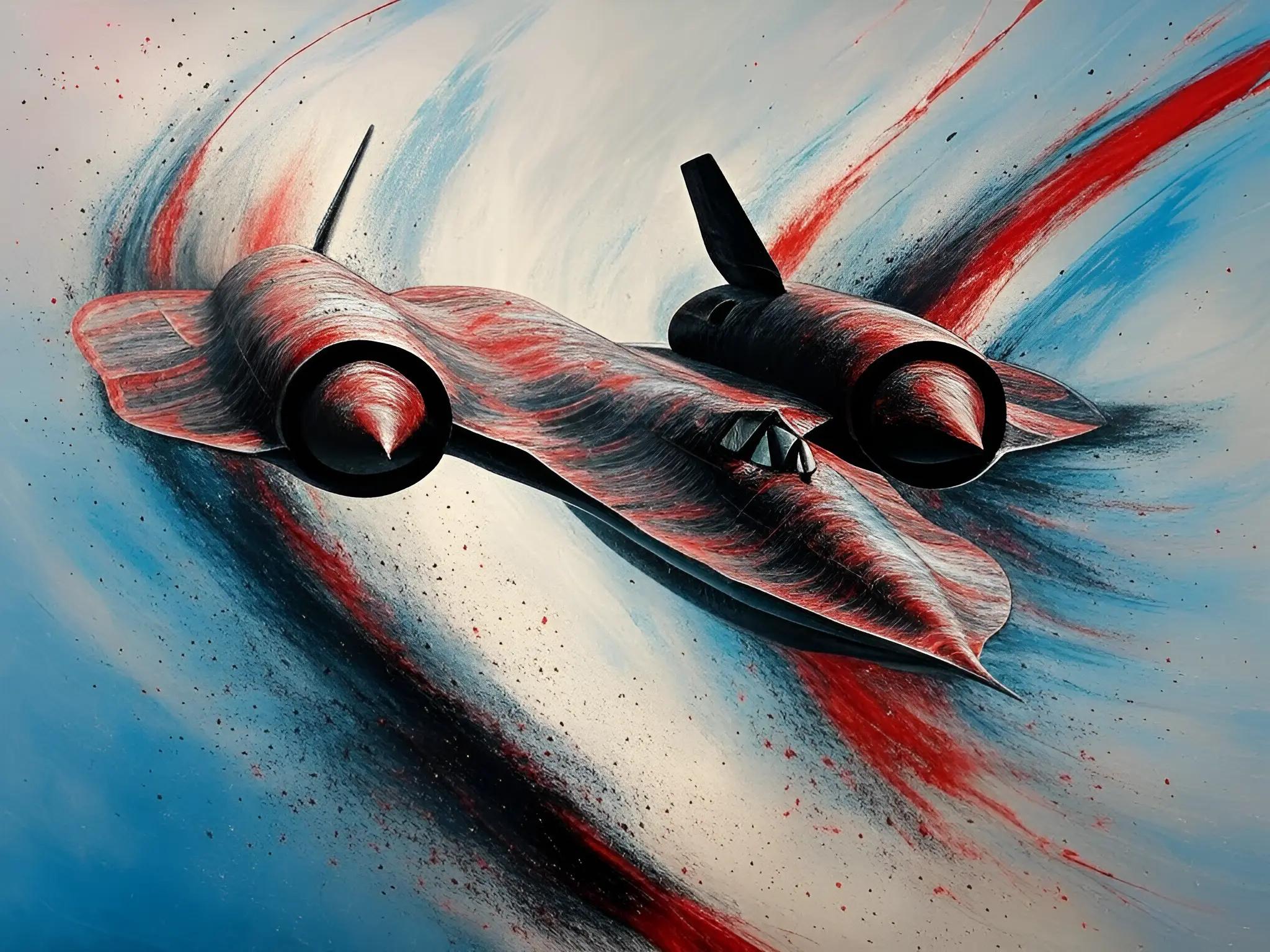 Lockheed SR-71 Blackbird in an abstract style