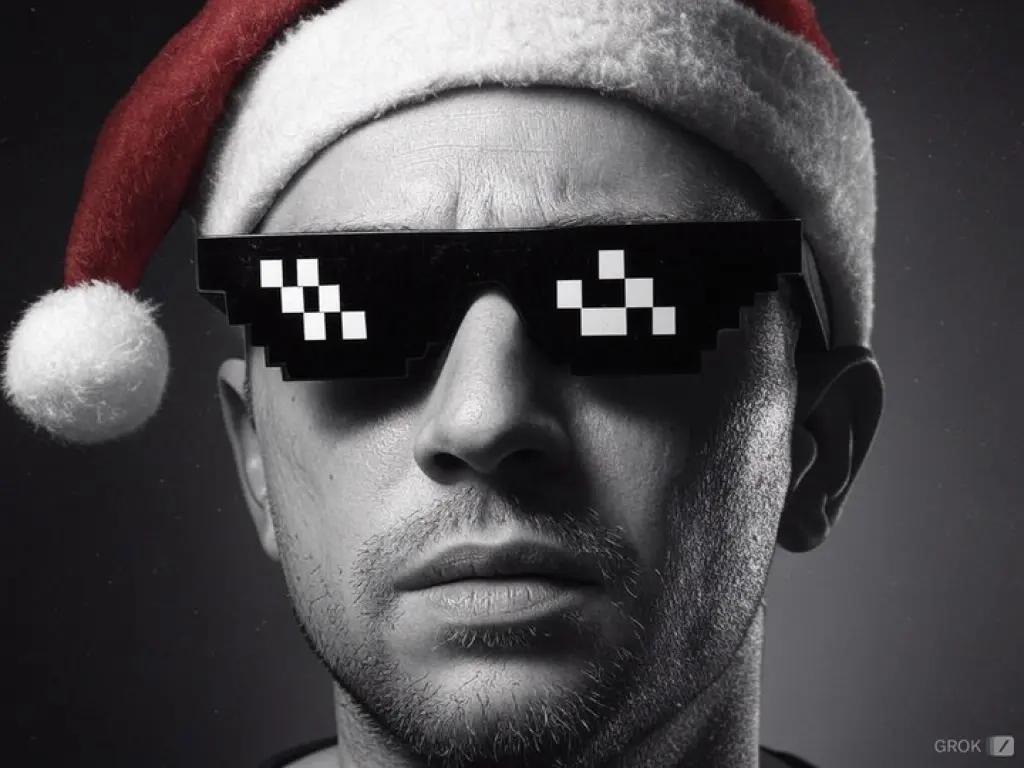 Grok in a santa hat generation 4