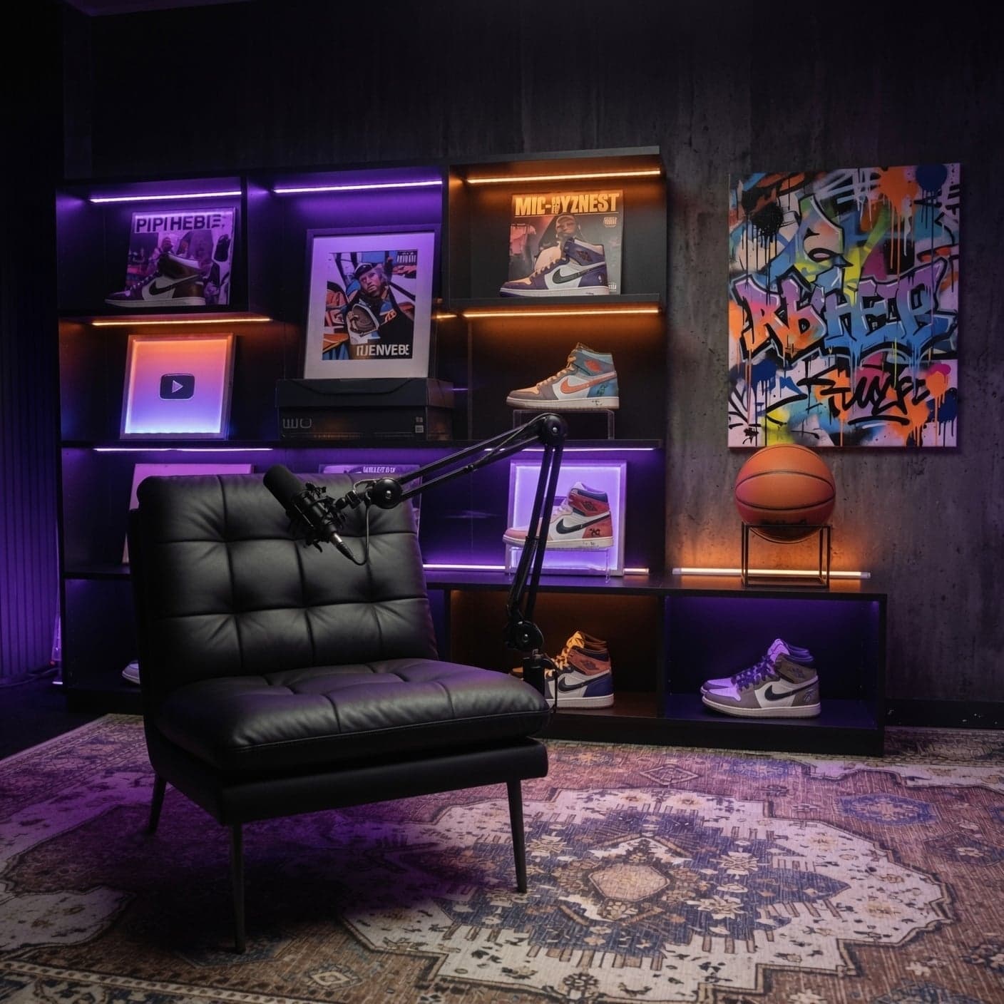 Reference photo of a podcast studio