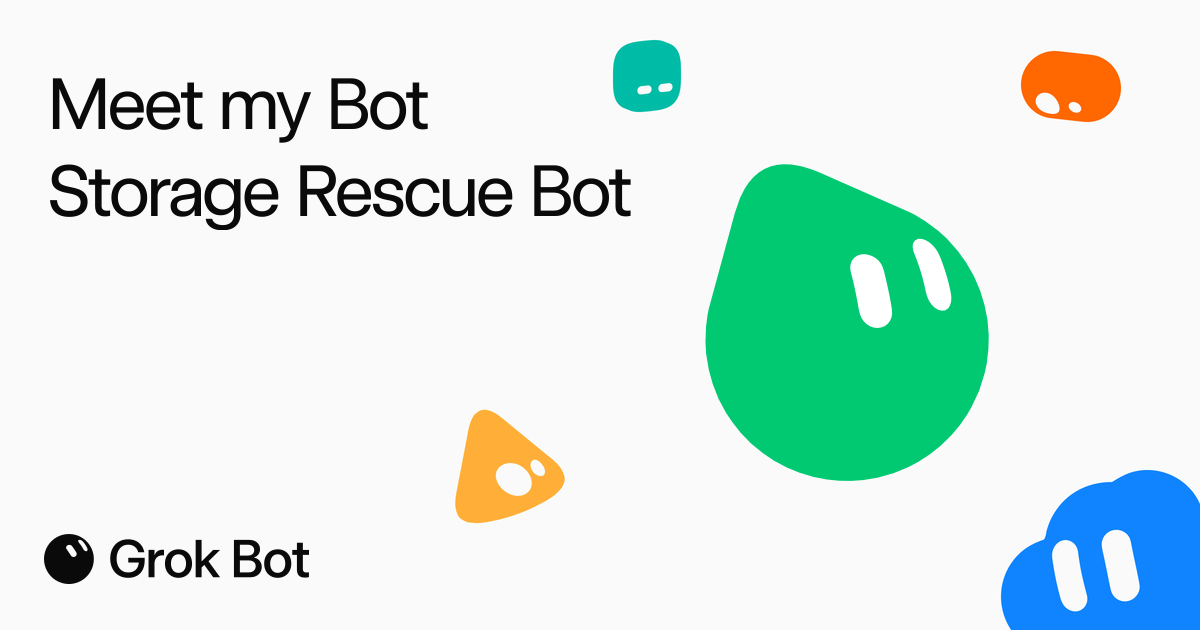 Storage Rescue Bot — Frees up storage on a computer the Grok Bot app is installed on without losing anything…