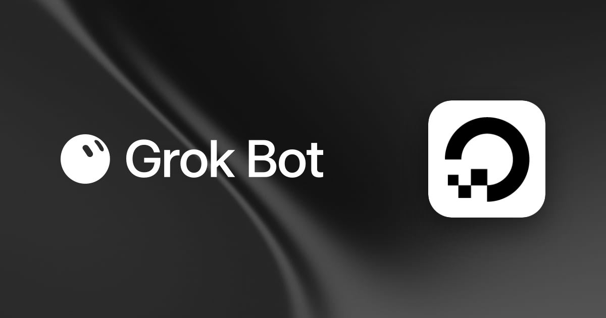 DigitalOcean for Grok Bot — DigitalOcean is on @Grok @bot. Sign in once, then ask in plain English to deploy to App…