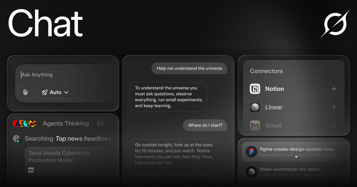 Screenshot of Grok, Chat, live search, reasoning and media generation in one assistant