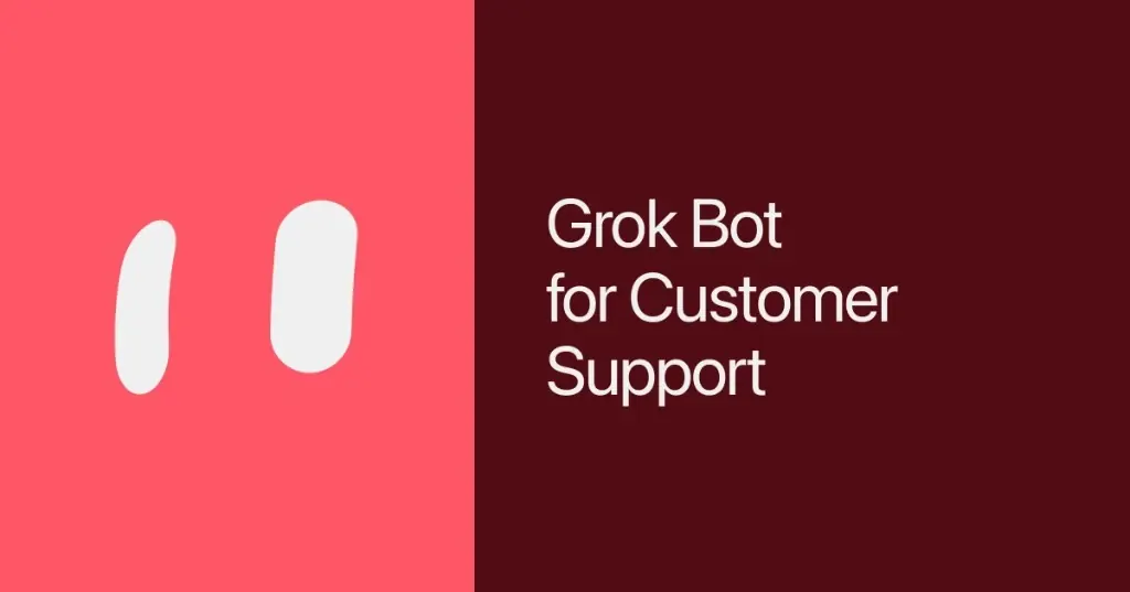 Grok Bot for Customer Support beside the Grok Bot eyes on pink