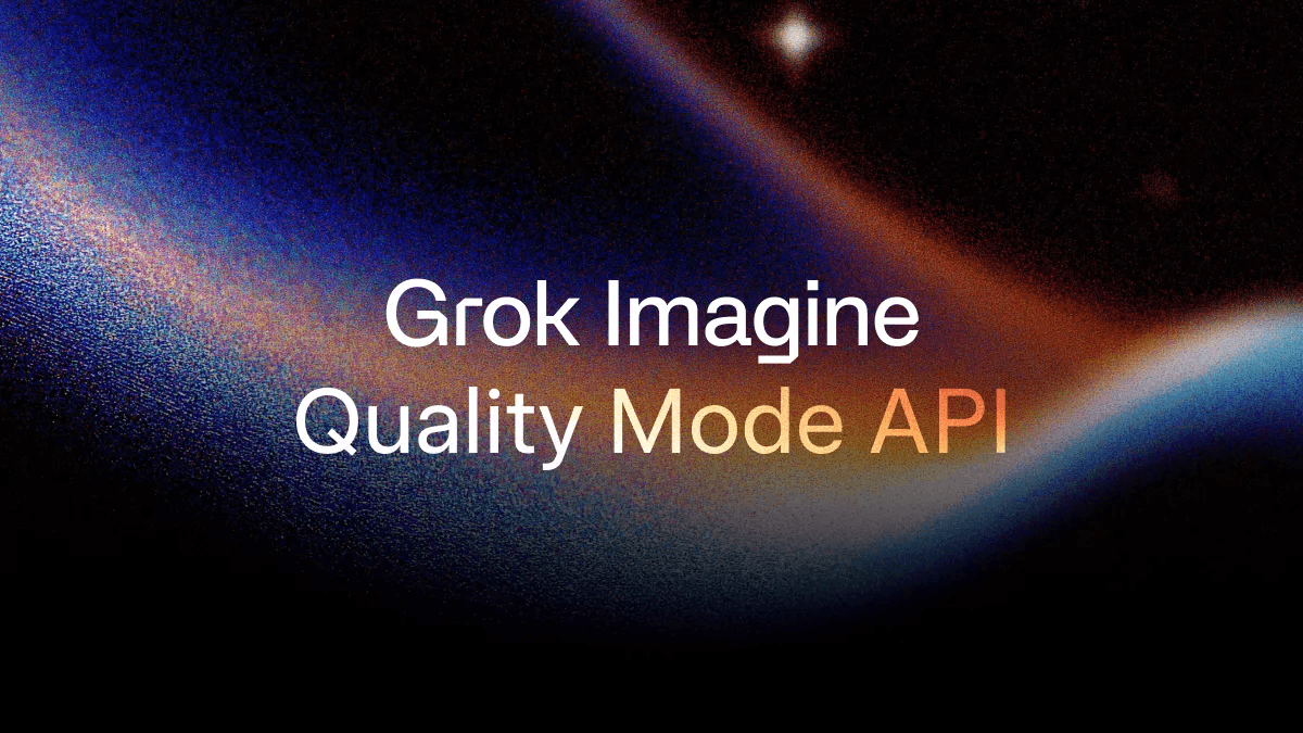 xAI Grok Imagine Quality Mode announcement card with photorealistic sample renders